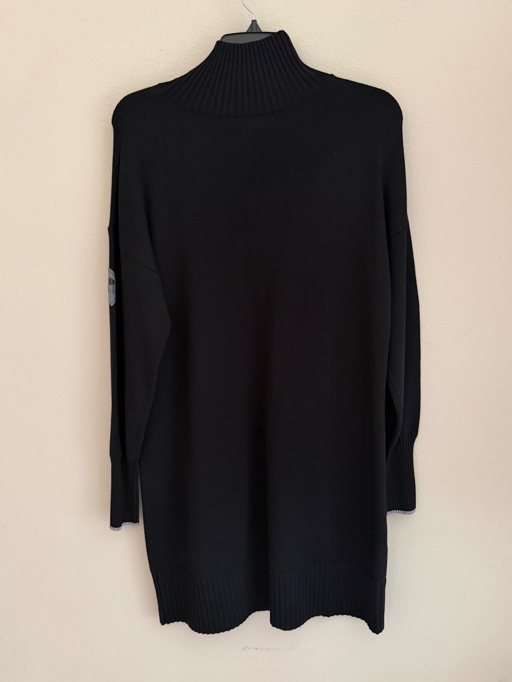 Krimson Klover Yvonne Sweater Dress Black Fair Isle Nordic Mock Neck NWT Small - Picture 2 of 7
